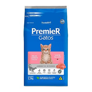 Ração Premier para Gatos Filhotes de Pelos Longos e Ambientes Internos 1,5kg