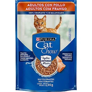 Ração Úmida Nestlé Purina Cat Chow Sachê Adultos Frango Ao Molho 85g