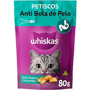 Petisco Whiskas Temptations Anti Bola de Pelo para Gatos Adultos 80g