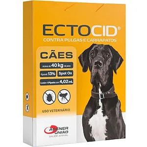 Antipulgas Agener Ectocid Para Cães Acima De 40 Kg 4,02ml