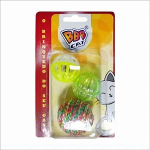 Kit de Brinquedos BBB Pet para Cães e Gatos Diversão Garantida 3 unidades