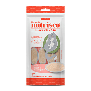 Snack Cremoso Bem-Me-Pet para Gatos Sabor Atum e Caranguejo 14g
