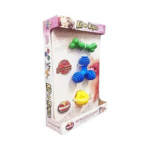 Kit Brinquedos Furacão Pet para Raças Pequenas Diversão Segura