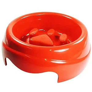 Comedouro De Plástico Coma Melhor Furacão Pet Vermelho