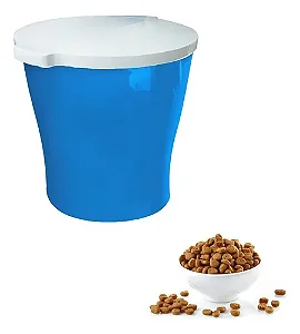 Canister Redondo para Ração 3,5kg Azul - Furacão Pet
