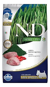 Ração Seca N&D Spirulina Cordeiro e Goji Berry para Cães Adultos de Raças Minis 2kg