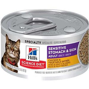 Ração Úmida Hills Science Diet Pele Sensível para Gatos Adultos com Proteína Sustentável - 82g