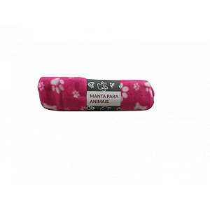 Manta Atacapet Rosa de Patinhas para Pets 60x90cm