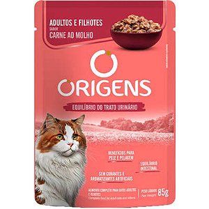 Ração Úmida Origens Sabor Carne ao Molho para Cães e Gatos 85g