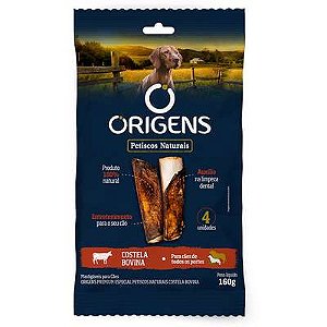 Petisco Origens Para Cães Adultos Bites Costela Bovina 160g