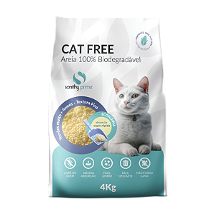 Areia Cat Free 100% Biodegradável Sanithy Prime 4kg