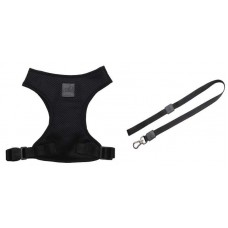 Conjunto Guia E Peitoral Easy Preto Pro Canine G