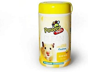 Lenço Umedecido PowerPets Aloe Vera para Roedores