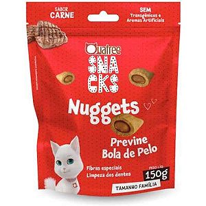 Snack Quatree Para Gatos Adultos Sabor Carne Bola De Pelo 150g