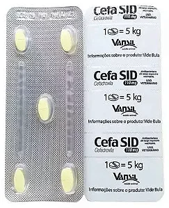 Cefa Sid 110mg Antimicrobiano para Cães e Gatos C/05 Comprimidos - Vansil