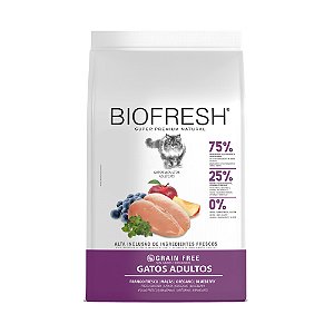 Ração Biofresh para Gatos Adultos Sabor Frango, Maçã, Orégano e Blueberry 400g