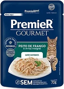 Ração Úmida Premier Fórmula para Gatos Castrados Frango 70g