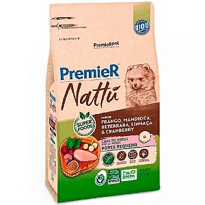 Ração Premier Nattu para Cães Filhotes de Raças Pequenas com Mandioca 2,5kg