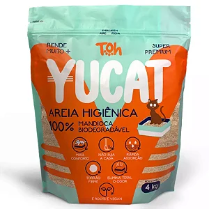 Areia Higienica P/gatos - Mandioca Biodegradavel 4kg