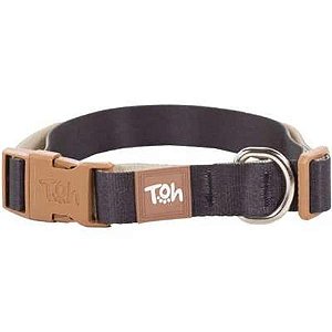 Conj. Coleira Basic M Preto-caqui