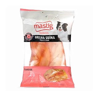Mastig Orelha Suína Natural para Cães 1 Unidade