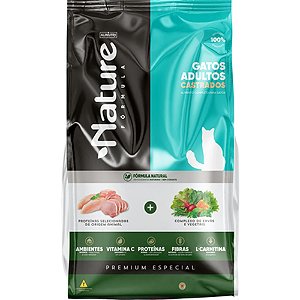 Ração Seca Alinutri Nature Fórmula Para Gatos Adultos Castrados 1kg