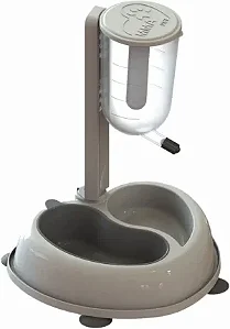 Comedouro E Bebedouro Duplo Médio Bege