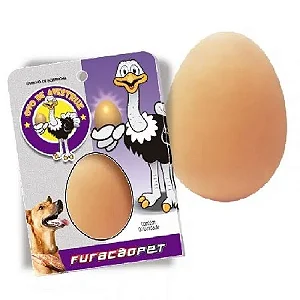 Brinquedo Ovo Maciço De Avestruz De Borracha Furacão Pet