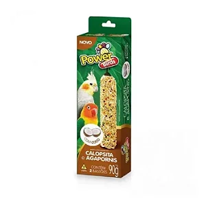 Bastão Para Calopsita Sabor Coco Power Bird 90g C/2 Unidades