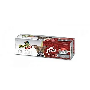 Creme Dental Morango Gel Power Pets Para Cães 60g