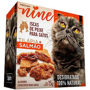 Petisco Spin Pet Nine Natural para Gatos Sabor Tilápia e Salmão 15g