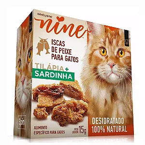 Petisco Spin Pet Nine Natural para Gatos Sabor Tilápia e Sardinha 15g