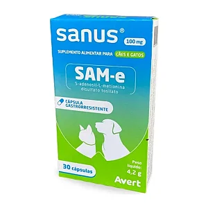 Suplemento para Cães e Gatos Sanus 100mg 30 Cápsulas Avert
