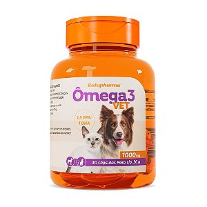 Suplemento Alimentar Botupharma Ômega 3 Vet 1000mg para Cães e Gatos
