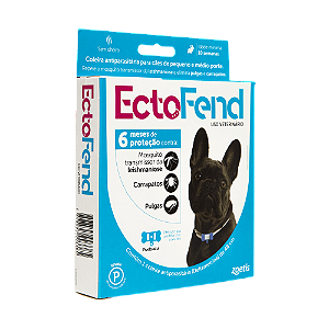 Coleira Antiparasitária EctoFend 48cm para Cães de Raça Pequena Azul
