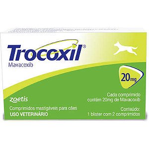 Anti-Inflamatório Trocoxil para Cães 20mg Zoetis