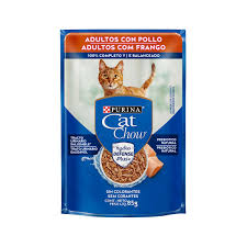 Ração Úmida Nestlé Purina Cat Chow Sachê Adultos Frango ao Molho 85g