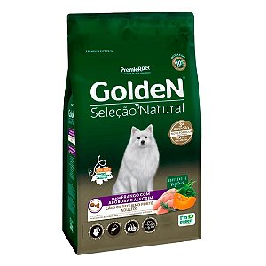 Ração Seca Golden Seleção Natural Abóbora Para Cães Sênior Médios E Grandes 12kg