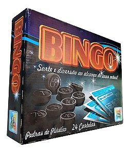 Jogo Bingo Sorte Diversão 24 Cartelas Pedras Brinquedo