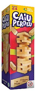 Jogo Caiu Perdeu Torre Madeira Equilíbrio Brinquedo Pais & Filhos