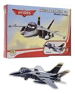 Quebra Cabeça 3d Aviões Bravo C/ Fricção Presente Coleção