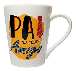 Caneca Porcelana Dia Dos Pais Amigo Decoração Café Presente