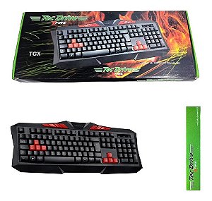 Teclado Gamer Tecdrive Xfire Tgx Vermelho Usb Pc E Notebook