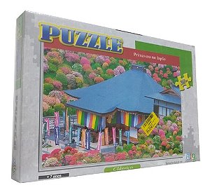 Quebra Cabeça Primavera Japão Colorido Flores Decor Presente