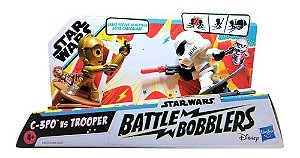 Boneco Star Wars Battle Bobbler C3po Storm Trooper Miniatura