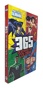 Livro Colorir 365 Dias Liga Justiça Dc Desenhos Heróis Pedagógico