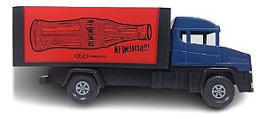 Caminhão Baú Carrinho Roda Livre Caçamba Brinquedo Mdf 30 Cm