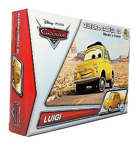 Carrinho Fricção Miniatura Carro Luigi Quebra Cabeça 3d