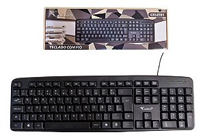 Teclado Computador Tablet E Notebook Com Fio Usb 2.0 Qwerty