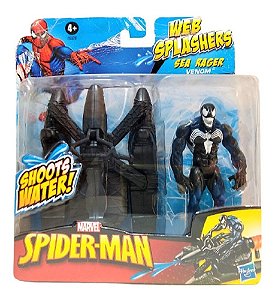 Boneco Venom Marvel Web Splasher Spider Man C/ Lança Água